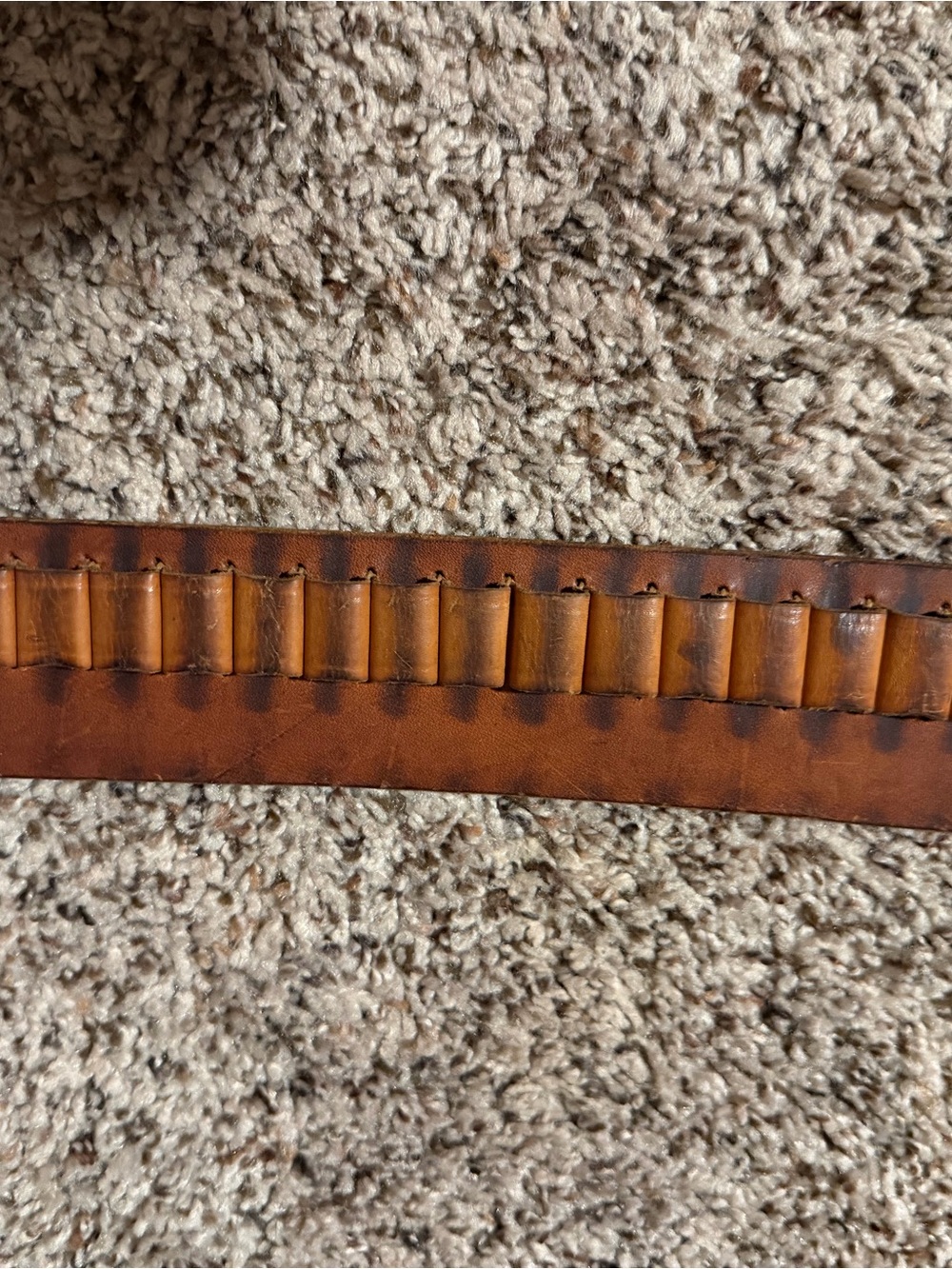 Hunter Brown 100% Leather Cartridge-Style Belt